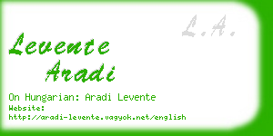 levente aradi business card
